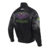 New orleans pelicans city edition black varsity jacket