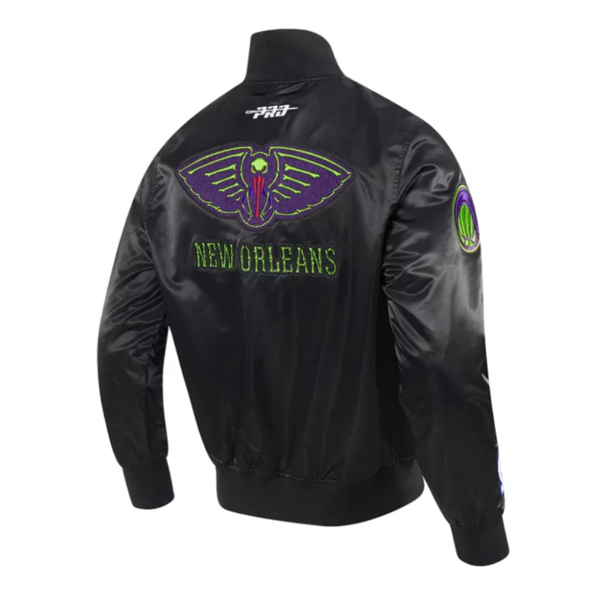 New orleans pelicans city edition black varsity jacket