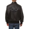 New orleans pelicans full leather bomber varsity jacket black 2