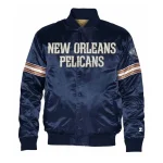 New Orleans Pelicans Pick & Roll Blue Satin Jacket