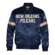 New orleans pelicans pick roll blue satin jacket