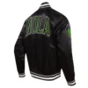 New orleans pelicans pro standard 2023 24 city edition black satin varsity jacket 2