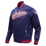 New Orleans Pelicans Script Tail Navy Satin Jacket