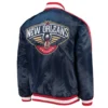 New orleans pelicans the offensive satin varsity jacket navy 1