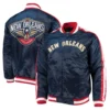 New orleans pelicans the offensive satin varsity jacket navy 3