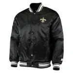 New Orleans Saints Locker Room Black Satin Jacket