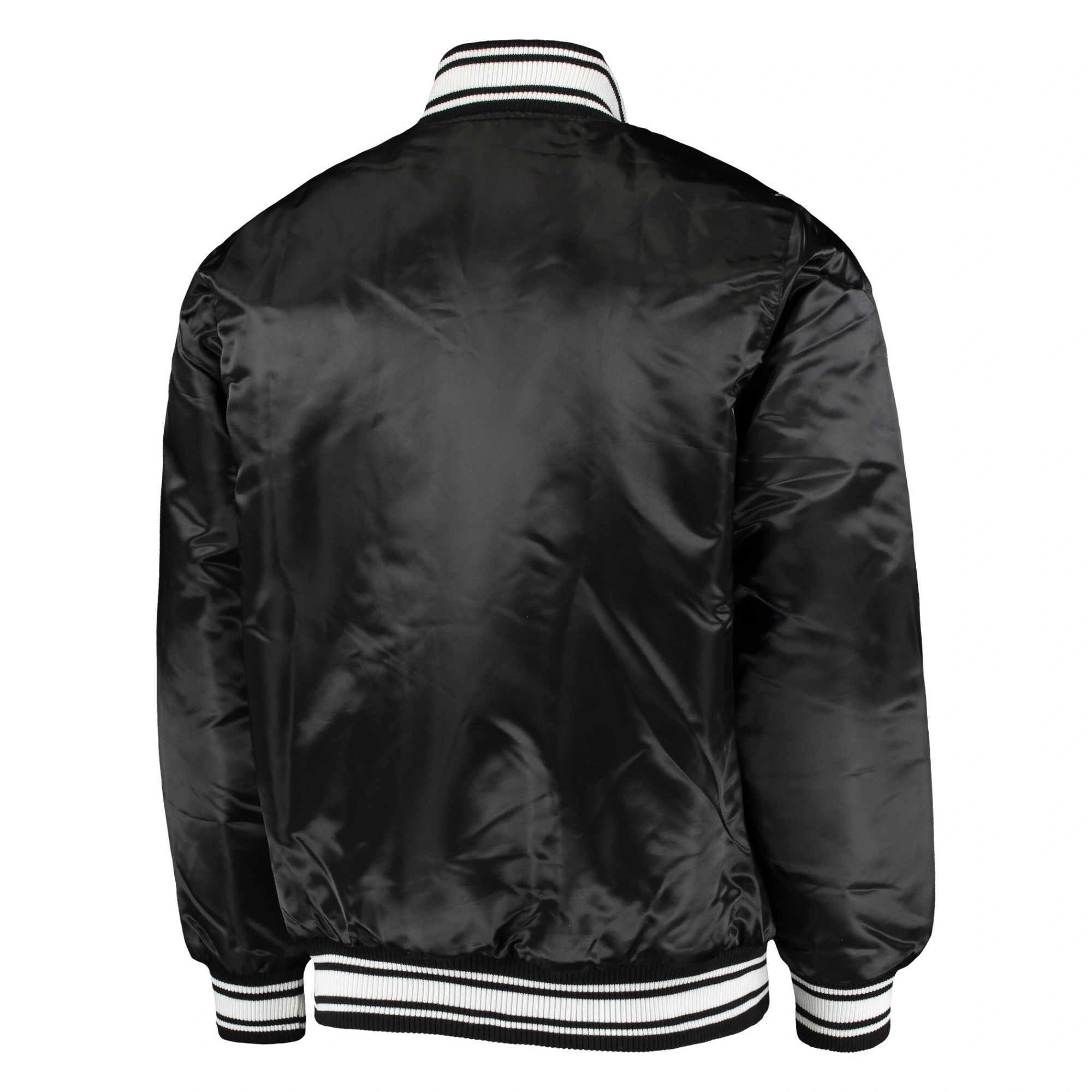 New orleans saints locker room satin varsity jacket black 2