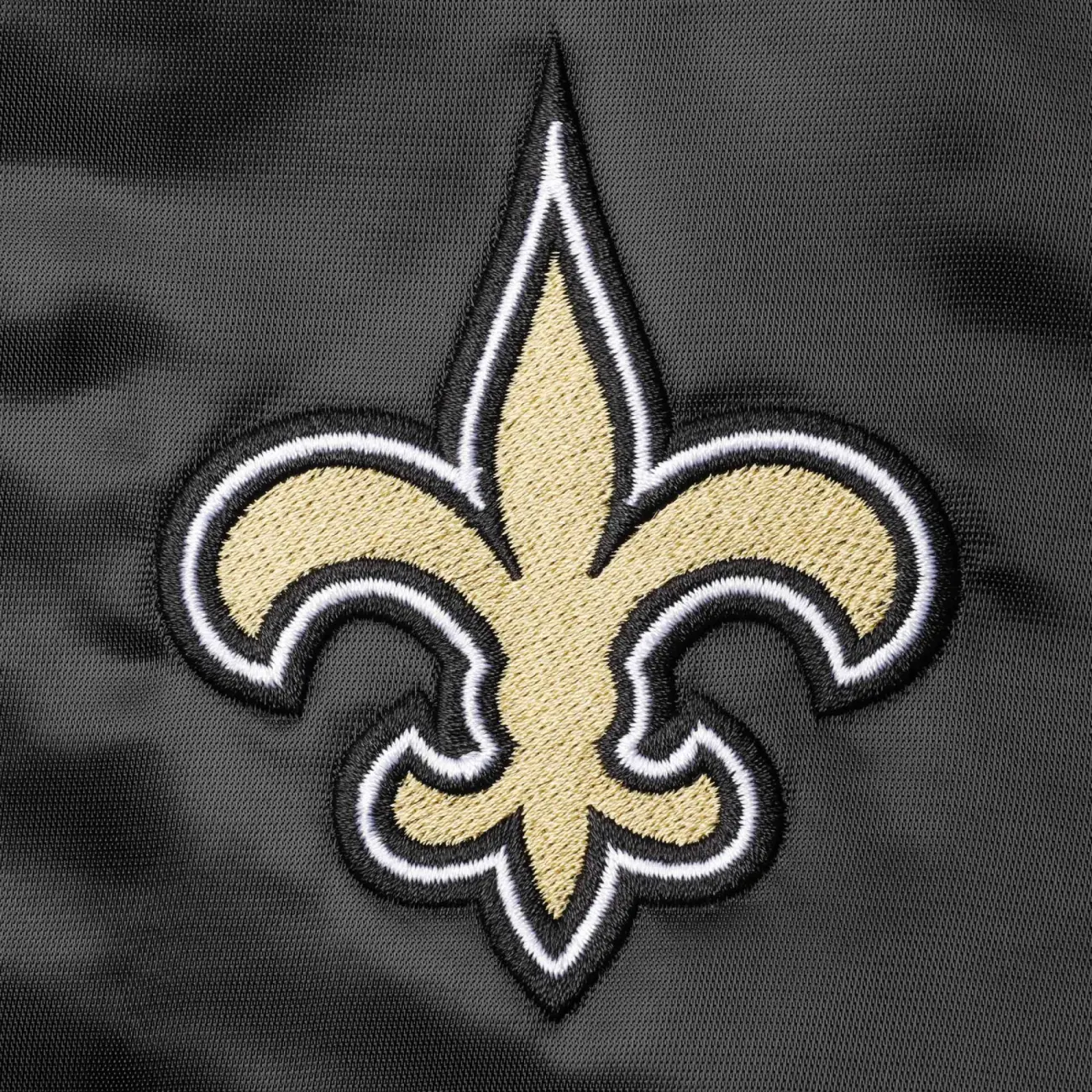New orleans saints locker room satin varsity jacket black 3