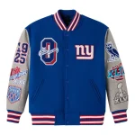 New York Giants OVO X NFL Blue Wool Varsity Jacket