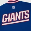 New york giants blue grey full snap wool varsity back logo