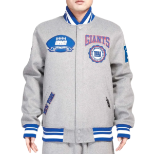 New york giants crest emblem gray jacket