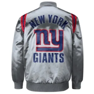 New york giants exclusive gray satin jacket