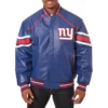 New york giants full real leather varsity jacket blue 1