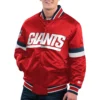 New york giants gridiron classics home game satin varsity jacket red 1