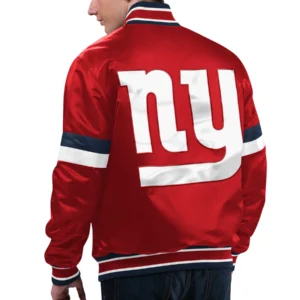 New york giants gridiron classics home game satin varsity jacket red 2