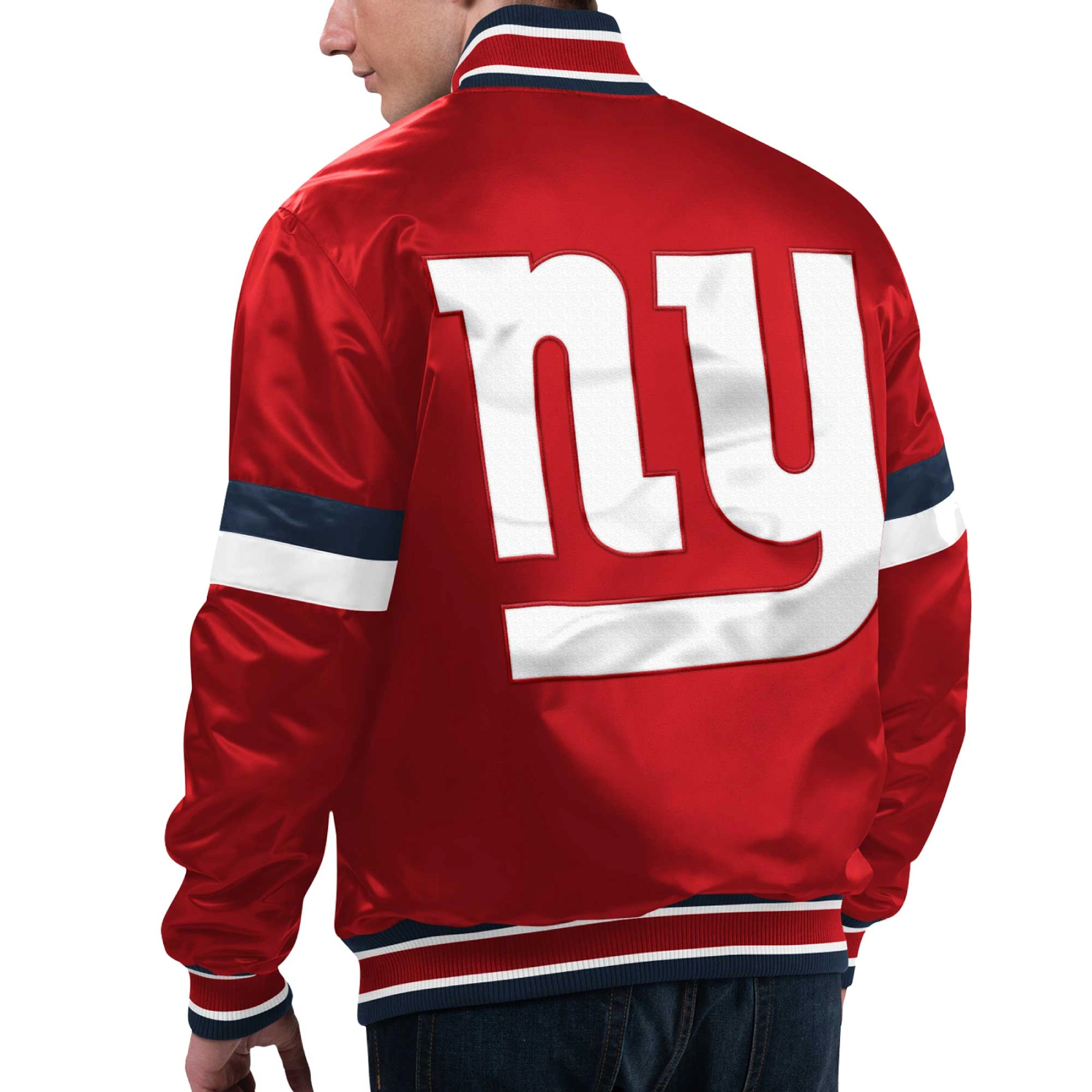 New york giants gridiron classics home game satin varsity jacket red 2