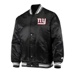 New York Giants Locker Room Black Satin Jacket