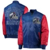 New york giants locker room throwback satin varsity jacket blue red 3