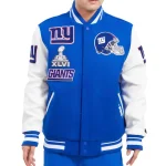 New York Giants Mashup Wool/Leather Jacket