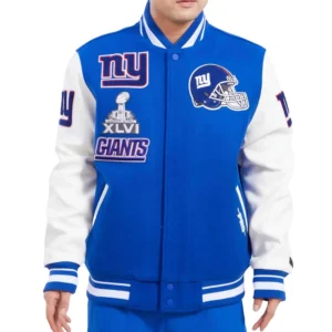 New york giants mash up varsity jacket