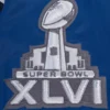 New york giants mashup full snap satin varsity jacket blue 1