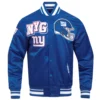 New york giants mashup full snap satin varsity jacket blue 6