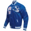 New york giants mashup full snap satin varsity jacket blue 7