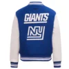 New york giants retro classic womens wool leather varsity jacket blue white 3