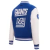 New york giants retro classic womens wool leather varsity jacket blue white 4