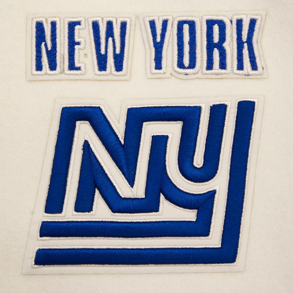 New york giants retro classic womens wool leather varsity jacket white blue 1
