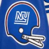 New york giants retro classic womens wool leather varsity jacket white blue