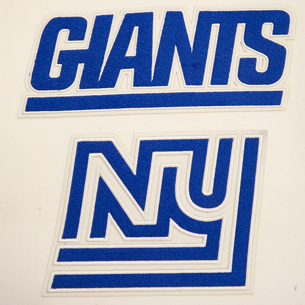 New york giants retro classic womens wool leather varsity jacket white blue 2