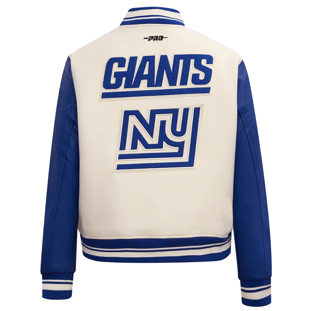 New york giants retro classic womens wool leather varsity jacket white blue 4