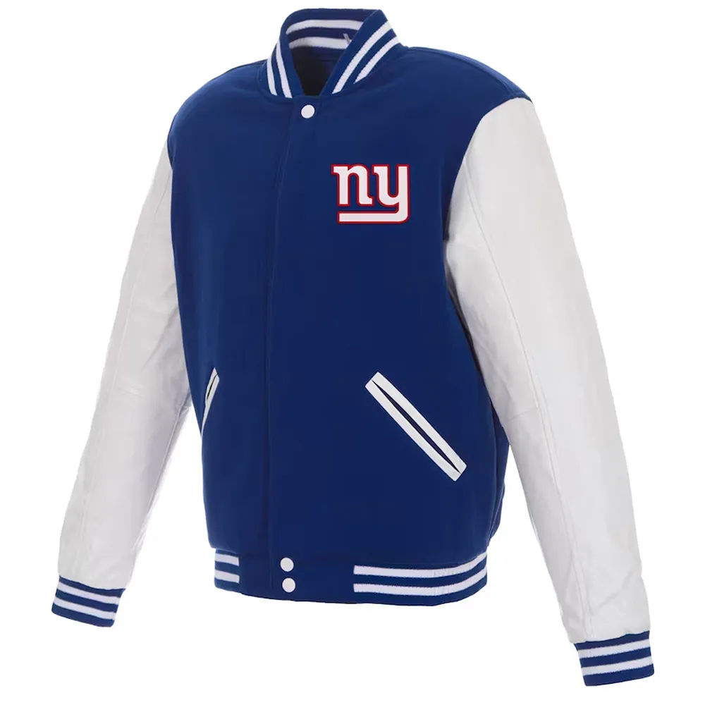 New york giants varsity royal and white jacket