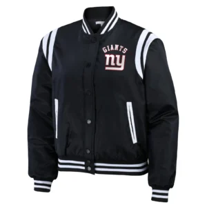 New york giants wear by erin andrews womens bomber jacket black 1