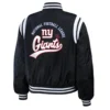 New york giants wear by erin andrews womens bomber jacket black 2