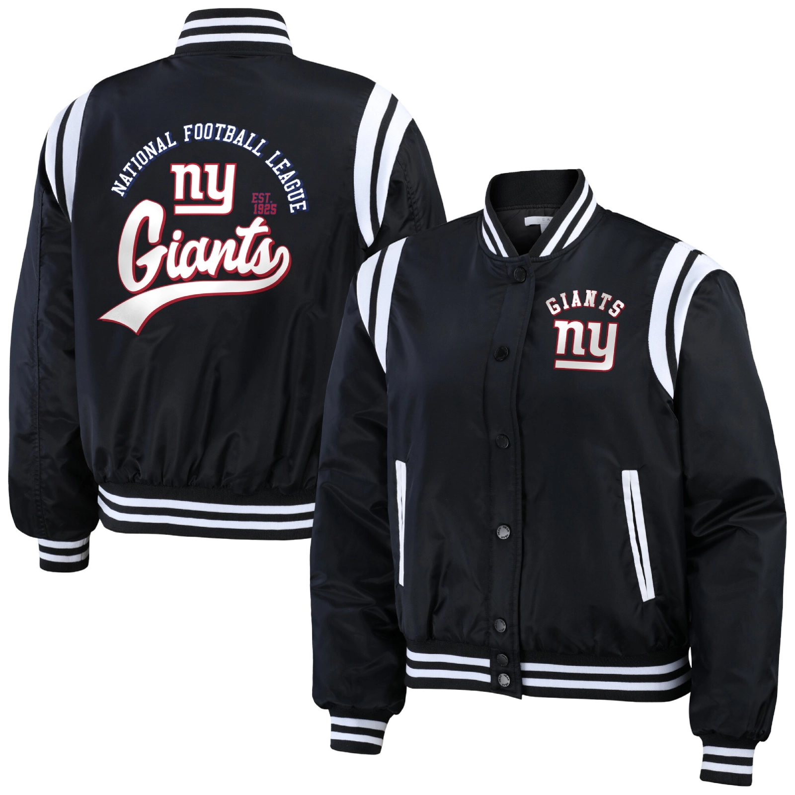 New york giants wear by erin andrews womens bomber jacket black 3