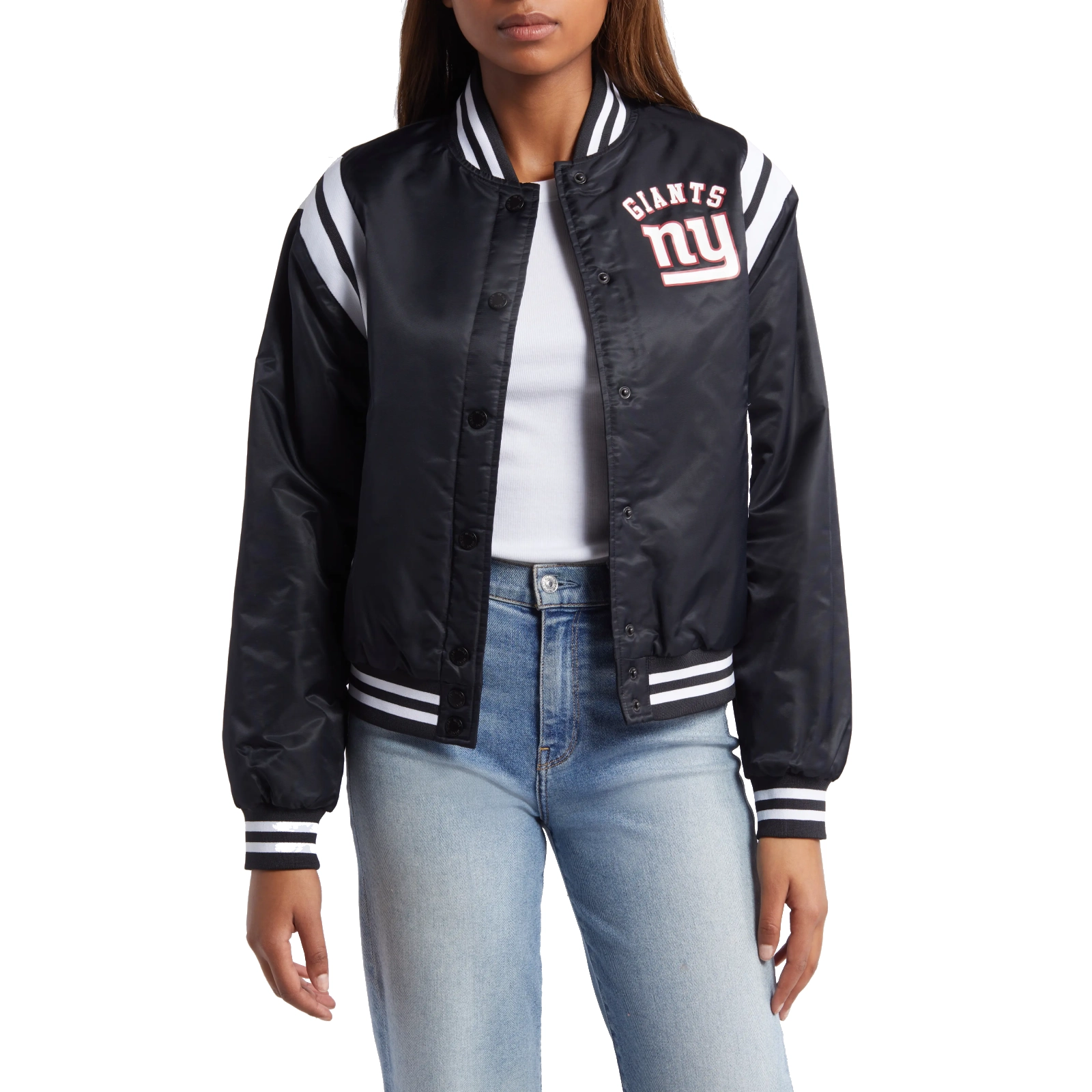 New york giants wear by erin andrews womens bomber jacket black 4
