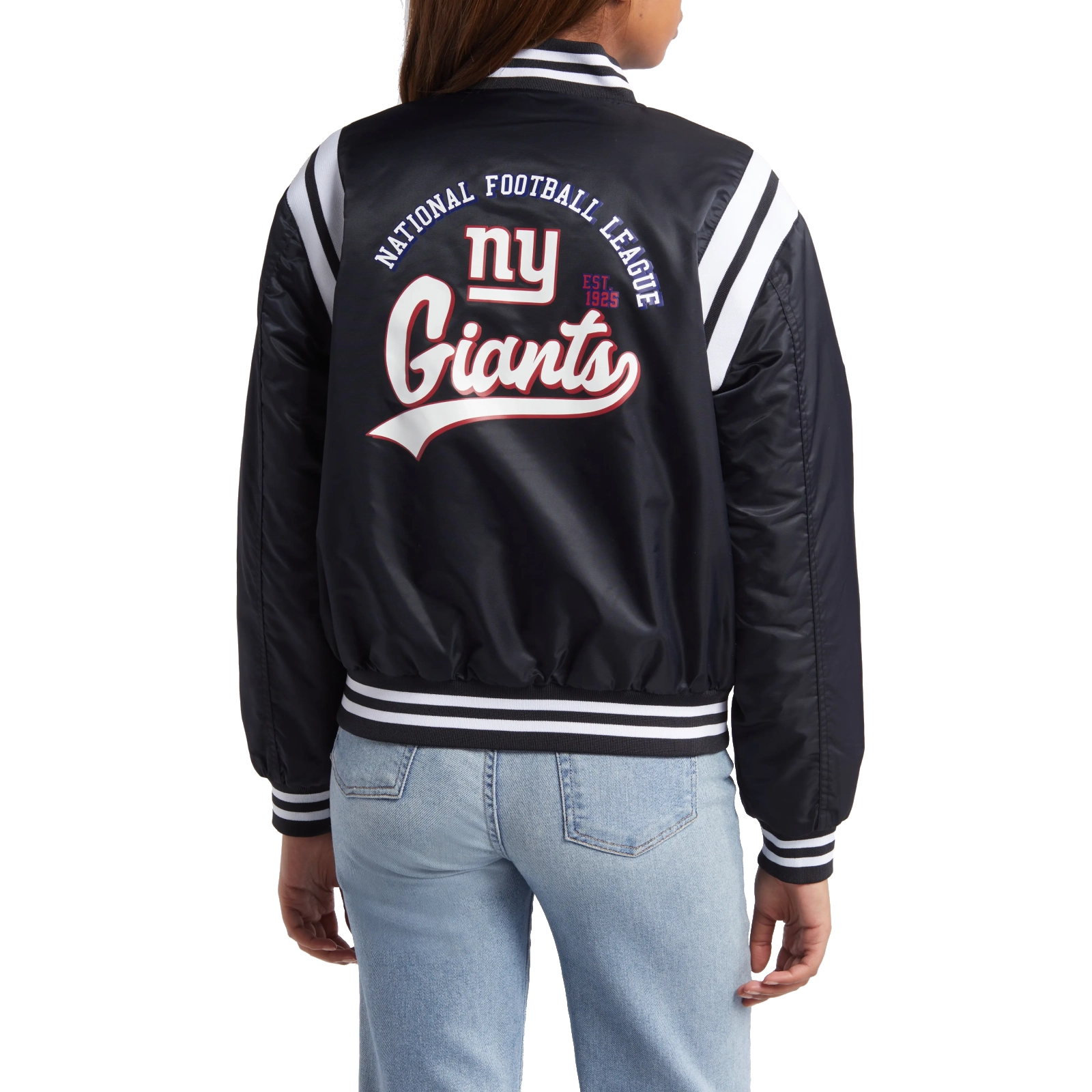 New york giants wear by erin andrews womens bomber jacket black 5