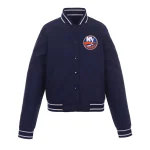 New York Islanders Front Hit Navy Polyester Jacket