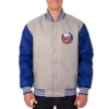 New york islanders front hit gray full snap jacket