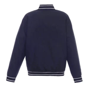New york islanders front hit navy varsity jacket