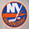 New york islanders front hit polyester varsity jacket