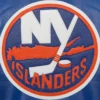New york islanders genuine leather varsity jacket blue 2 2