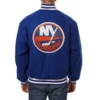 New york islanders one color wool varsity jacket blue 1 1