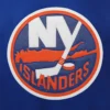 New york islanders two tone wool leather varsity jacket blue white 2 1