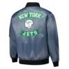 New york jets charcoal bomber full zip jacket