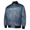 New york jets charcoal bomber jacket