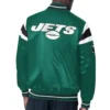 New york jets full snap satin varsity green jacket 001 2