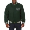New york jets handmade wool jacket green 1